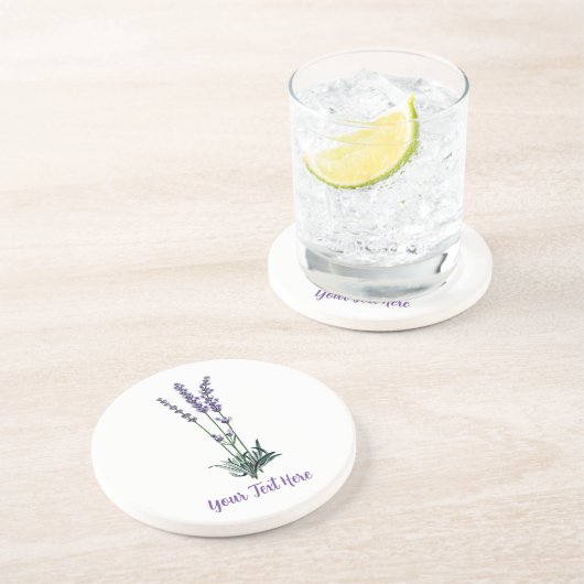 Aangepaste  lavenderbloem Onderzetter (Zijkant)