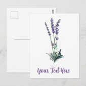 Aangepaste  lavenderventiel briefkaart (Voorkant / Achterkant)