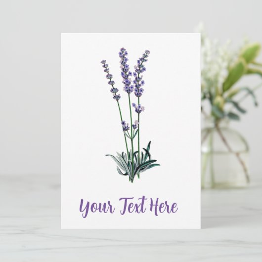 Aangepaste  lavenderventiel kaart (Staand voorkant)