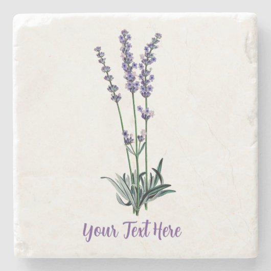 Aangepaste lavenderventiel stenen onderzetter (Voorkant)