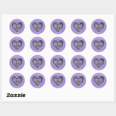 Aangepaste lavendezeep ronde sticker (Vel)