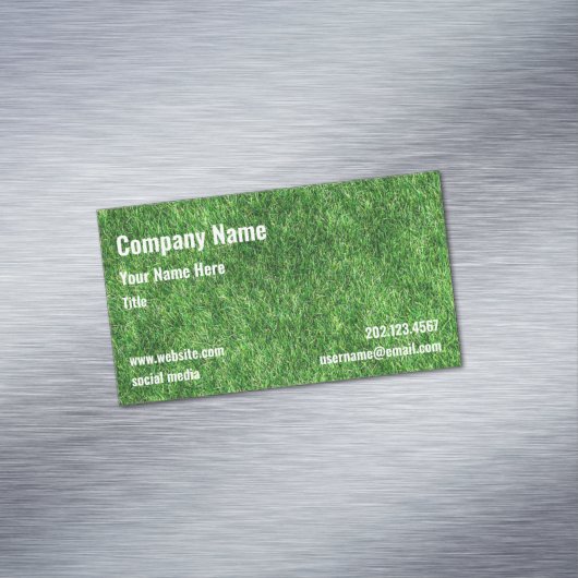 Aangepaste Lawn Care Magnetisch Visitekaartje (Voorbeeld)