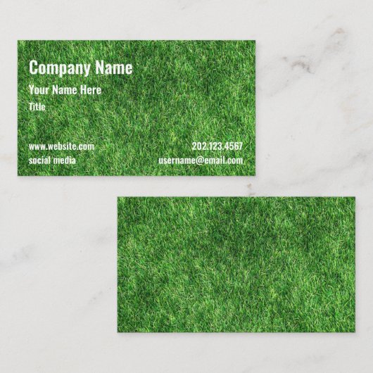 Aangepaste Lawn Care Visitekaartje (Voorkant / Achterkant)