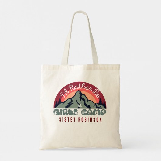 Aangepaste LDS Meisjes Camp YW Camp Canvas tas (Achterkant)