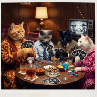 Aangepaste Le Chat d'Argent Noire Gepersonaliseerd Pokerkaarten