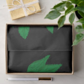 Aangepaste Leaf Afbeelding Kelly Groene Tekst Tissuepapier (Geschenk)