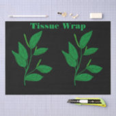 Aangepaste Leaf Afbeelding Kelly Groene Tekst Tissuepapier (Craft)