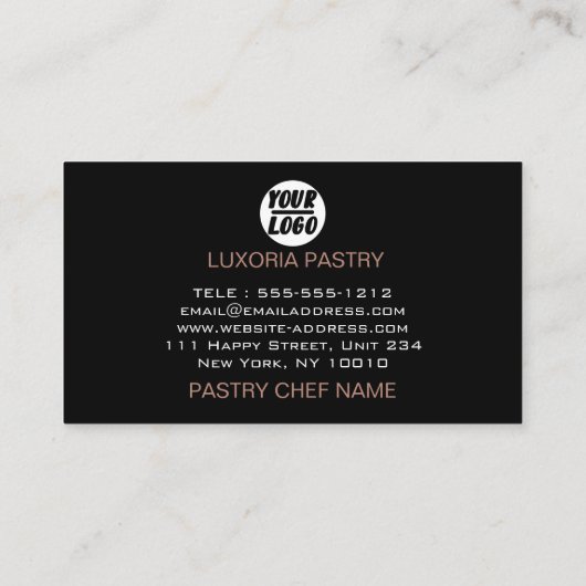 Aangepaste leaf van gebak van het gebak van eucaly visitekaartje (Achterkant)