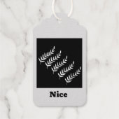 Aangepaste Leafs-afbeeldingen Leuk tekst Goud Foli Cadeaulabels (Achterkant)