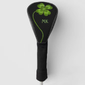 Aangepaste  lebben Shamrock Luck Monogrammed Golfheadcover (Voorkant)