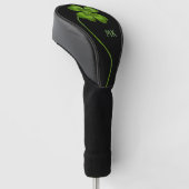 Aangepaste  lebben Shamrock Luck Monogrammed Golfheadcover (Schuin)
