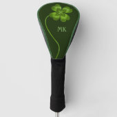 Aangepaste  lebben Shamrock Luck Monogrammed Golfheadcover (Voorkant)