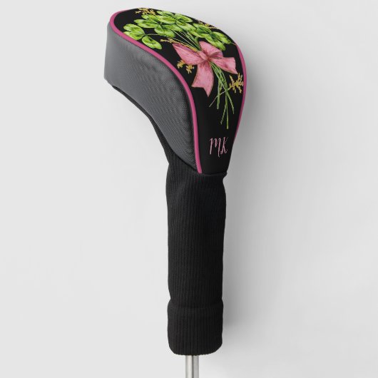 Aangepaste  lebben Shamrock Luck Monogrammed Golfheadcover (Schuin)
