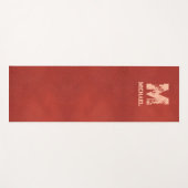 Aangepaste lederen look verontruste tekst monogram yogamat (Voorkant (horizontaal))