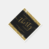 Aangepaste leeftijd 30 jaar zwart goud Aangepast Servet (Hoek)