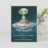 Aangepaste Leeftijd Alien Invasie Buitenruimte Ver Kaart (Staand voorkant)