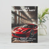 Aangepaste Leeftijd Auto's Jongens Verjaardagsfees Kaart (Staand voorkant)