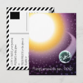 Aangepaste leeftijd beweegt rond de zon briefkaart (Voorkant / Achterkant)