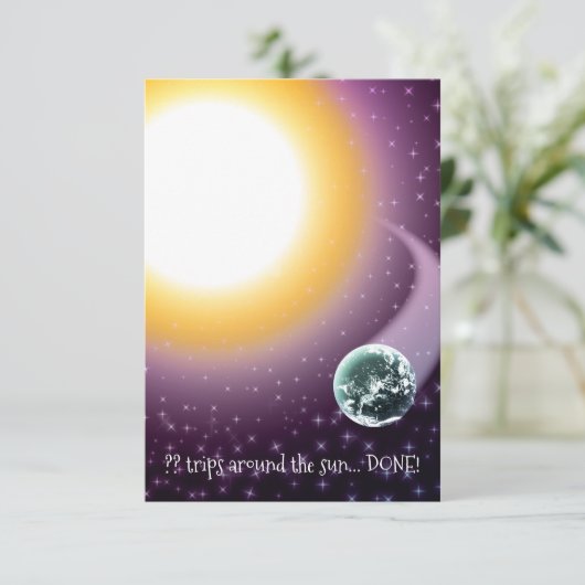 Aangepaste leeftijd beweegt rond de zon kaart (Staand voorkant)