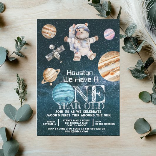 Aangepaste leeftijd Buitenruimte Astronaut Verjaar Kaart