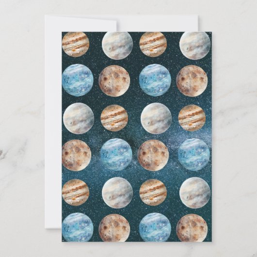 Aangepaste leeftijd Buitenruimte Astronaut Verjaar Kaart (Achterkant)