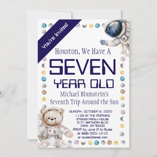 Aangepaste Leeftijd Buitenruimte Verjaardagsfeest  Kaart (Voorkant)