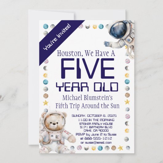 Aangepaste Leeftijd Buitenruimte Verjaardagsfeest  Kaart (Voorkant)