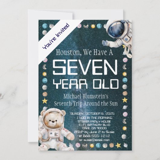 Aangepaste Leeftijd Buitenruimte Verjaardagsfeest  Kaart (Voorkant)