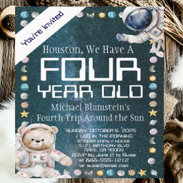 Aangepaste Leeftijd Buitenruimte Verjaardagsfeest  Kaart