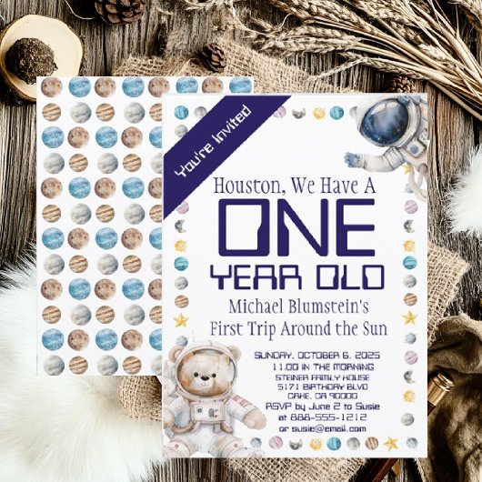 Aangepaste Leeftijd Buitenruimte Verjaardagsfeest  Kaart