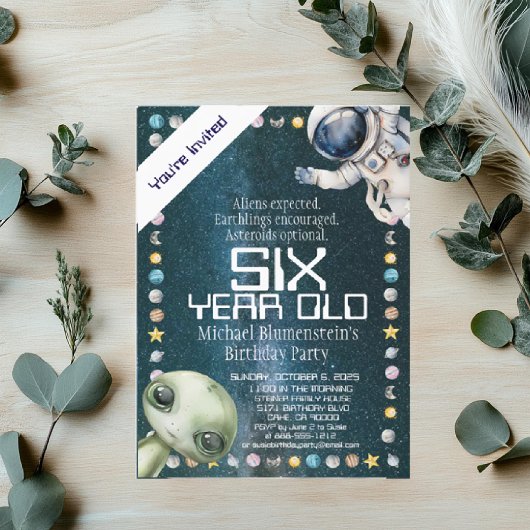 Aangepaste Leeftijd Buitenruimte Verjaardagsfeest  Kaart