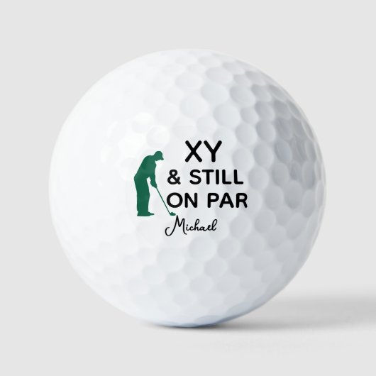 Aangepaste leeftijd Grappige golfbal Nog steeds op Golfballen (Voorkant)