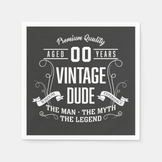 Aangepaste leeftijd  kerel servet (Voorkant)