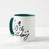 Aangepaste leeftijd koffiekopje, gepersonaliseerde mok (Voorkant links)