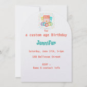 Aangepaste Leeftijd leuk Bingo Thema Verjaardag Kaart (Achterkant)