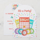 Aangepaste Leeftijd leuk Bingo Thema Verjaardag Kaart (Voorkant / Achterkant)