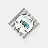 Aangepaste leeftijd niet oud, maar klassieke auto servet (Hoek)