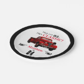 Aangepaste leeftijd niet oud maar klassieke rode 1 papieren bordje (Gekanteld)