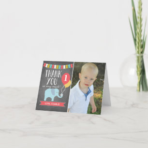 Aangepaste leeftijd Olifant   Verjaardag Dankkaart Bedankkaart