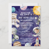 Aangepaste leeftijd Outer Space Astronaut Verjaard Kaart (Voorkant)