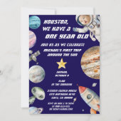 Aangepaste leeftijd Outer Space Astronaut Verjaard Kaart (Voorkant)