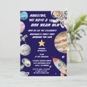 Aangepaste leeftijd Outer Space Astronaut Verjaard Kaart (Staand voorkant)