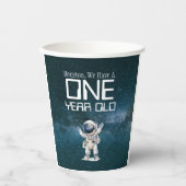 Aangepaste leeftijd Outer Space verjaardagsfeestje Papieren Bekers (Voorkant)