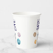Aangepaste leeftijd Outer Space verjaardagsfeestje Papieren Bekers (Rechts)