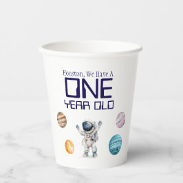 Aangepaste leeftijd Outer Space verjaardagsfeestje Papieren Bekers