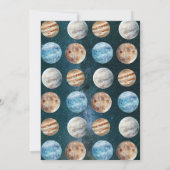 Aangepaste Leeftijd Outer Space Verjaardagsuitnodi Kaart (Achterkant)