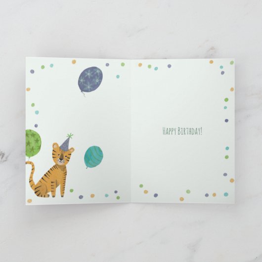 Aangepaste leeftijd tijger kaart (Binnen)