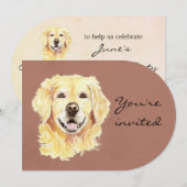 Aangepaste Leeftijd Verjaardag Golden Retriever Ho Kaart (Voorkant / Achterkant)