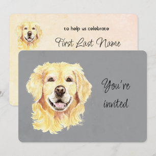 Aangepaste leeftijd verjaardag Goud Retriever Hond Kaart