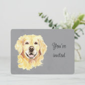 Aangepaste leeftijd verjaardag Goud Retriever Hond Kaart (Staand voorkant)
